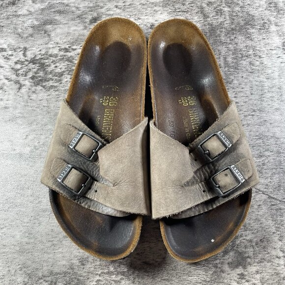 Birkenstock Zurich Size EU 36 US Women’s 5 Color Taupe Upper Leather - Picture 7 of 9